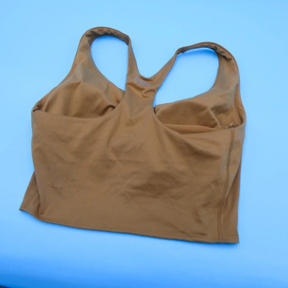 Victorias Secret Sports Bra Large DD Brown Ultimate Lightly Lined‎ Pullover Yuga